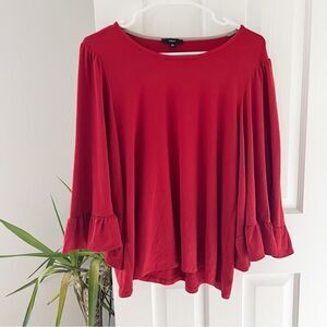 Drew Anthropologie Ruffle Bell Sleeve Top